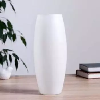 Ваза «Белая», матовая, d=7.5 см, 1026 см, стекло