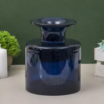 Ваза «Берлинская лазурь», 2.5 л, 2115 см, диаметр горлышка 6 см, стекло, синяя