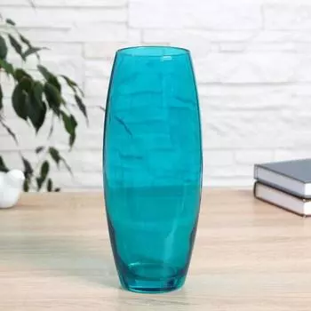 Ваза «Бирюза глянцевая», d=8 см, 10.526 см, стекло