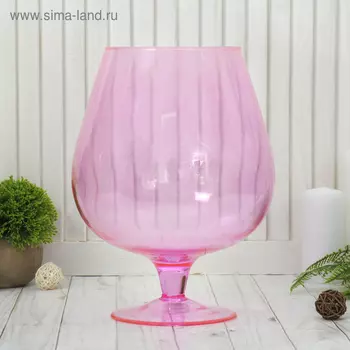 Ваза "Бренди" микс прозрачн. 5л, d-14см; 19х28см