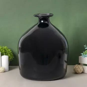 Ваза «Чёрный глянец», глянец, 2435 см, стекло