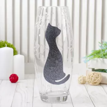 Ваза "Чёрная кошка" 8х11х26см