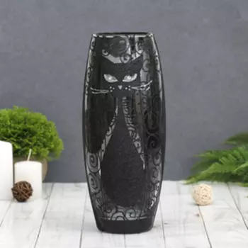 Ваза "Чёрная кошка" овал 26 см