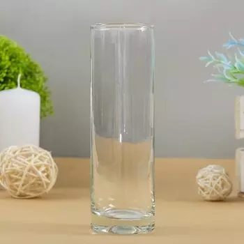 Ваза «Цилиндр», 200 мл, 165 см, стекло, прозрачная