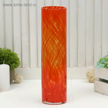 Ваза "Цилиндр" красная 8х30см