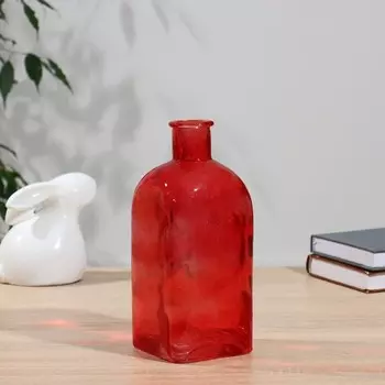 Ваза «Цитадель Штоф», 1.1 л, d=2.5 см, h=22 см, стекло, красная