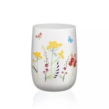 Ваза Crystalex, высота 18 см, цвет белый