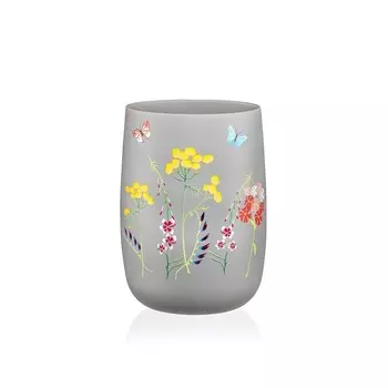 Ваза Crystalex, высота 18 см, цвет серый