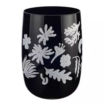 Ваза Crystalex, высота 20.5 см, цвет чёрный