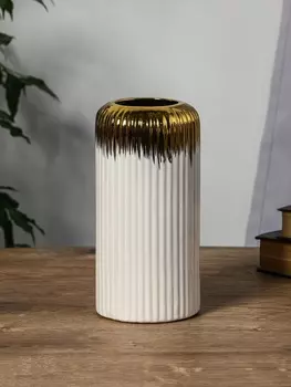 Ваза «Дакей», 2010 см, d=6 см, керамика, белая