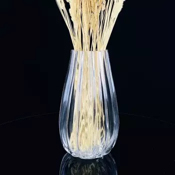 Ваза декоративная для цветов Lenardi, стекло, 19 см