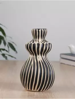 Ваза «Дилис», d=3.5 см, 1910 см, керамика, чёрная