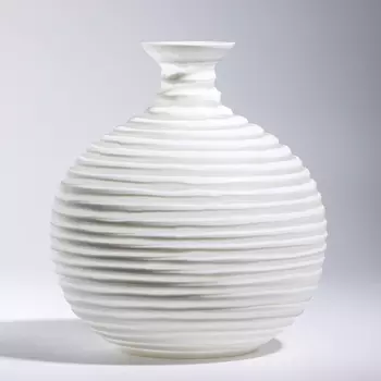 Ваза для цветов «Аркадия» из стекла, белая 232121 см