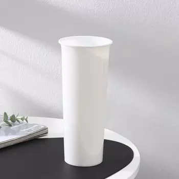 Ваза для цветов, d=11 см, h=26 см, белая