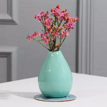 Ваза для цветов декоративная «Листья» с подставкой, 8 7 6 см.