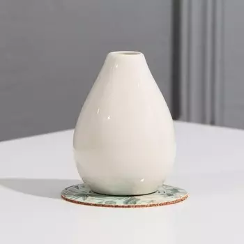 Ваза для цветов декоративная «Тропические цветы» с подставкой, 8 7 6 см.