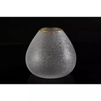 Ваза для цветов с золотой отводкой, 18.5 см