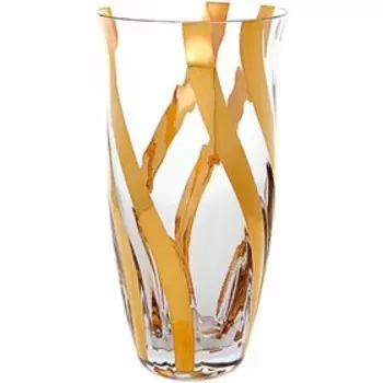 Ваза для цветов, золотая спираль, 23 см