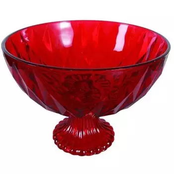 Ваза для фруктов Bekker Stellar, d=22.8 см, цвет красный