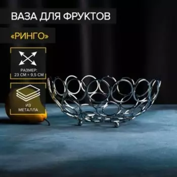 Фруктовница Доляна «Ринго», 23239.5 см, хромированная