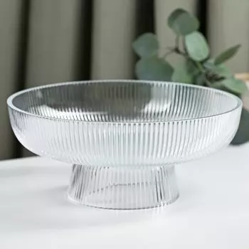 Ваза для фруктов «Камелия», 26.311 см, прозрачный