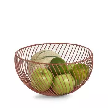 Ваза для фруктов, металл, терракот, 26.513.5 см