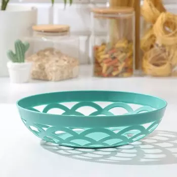 Ваза для хлеба и фруктов «Бутон», 25×7 см, круглая, цвет МИКС