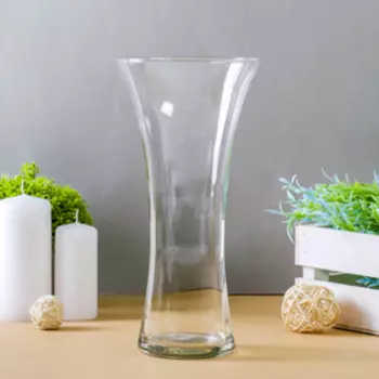 Ваза «Душечка», 770 мл, 2512.5 см, стекло, прозрачная