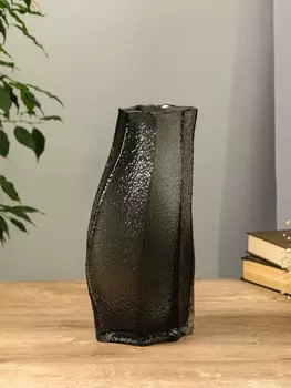 Ваза «Дженис», 30159.5 см, стекло, серая