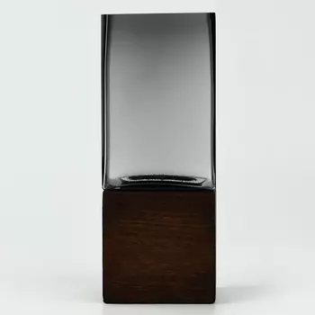 Ваза для цветов «Форест» из серого стекла 20,588 см