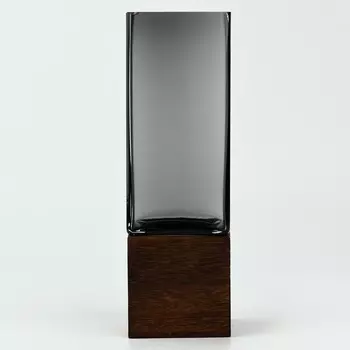 Ваза "Форест" из серого стекла 25,5*8*8 см