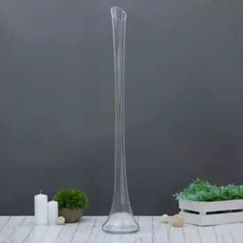 Ваза «Фристайл», 1.03 л, d=4.5 см ±1 см, 8013 см, стекло, прозрачная