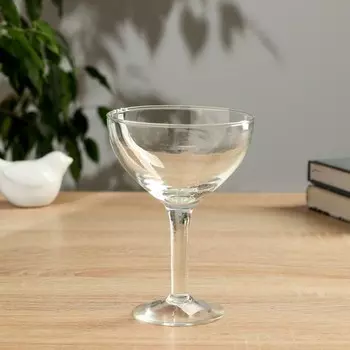 Ваза «Фуркат», на плитке, 14.510 см, стекло, прозрачная