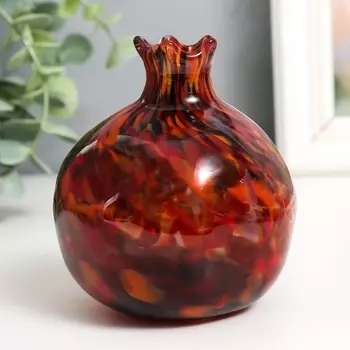 Ваза "Гранат" 10 см, красно-маргонцевая