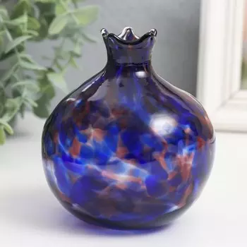 Ваза "Гранат" 10 см, сине-маргонцевая
