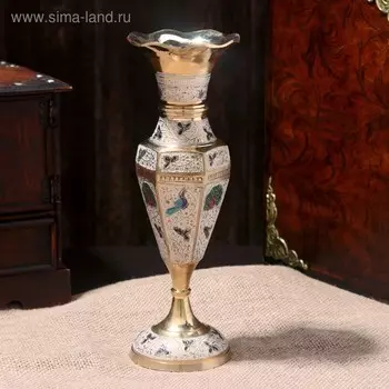 Ваза "Грани" латунь 8,5х8,5х24 см