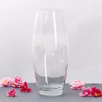 Ваза гравированная "Фантазия" d-7.5см 10х26 см