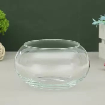 Ваза «Гусеничка», малая, d=13 см, 148.5 см, стекло, прозрачная