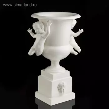 Ваза интерьерная "Ангелы" белая матовая, 27 27 48 см