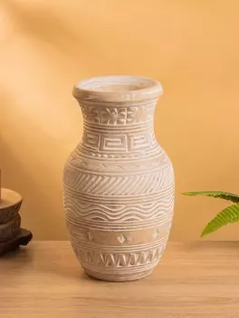 Ваза интерьерная "Антика" дерево 17х17х30 см