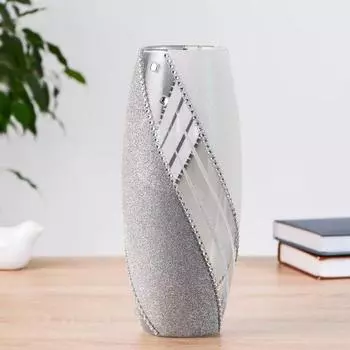 Ваза "Юнона" шамот, серебро h-26 х11см d-7.5см МИКС