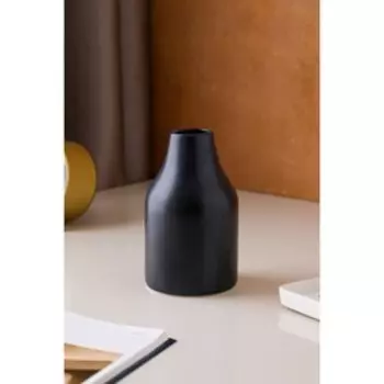 Ваза керамическая "Аланья", настольная, чёрная, 18 см