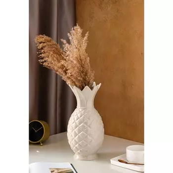 Ваза керамическая "Ананас", настольная, бежевая, 33 см