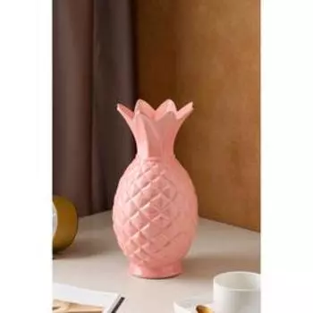 Ваза керамическая "Ананас", настольная, розовая, 33 см