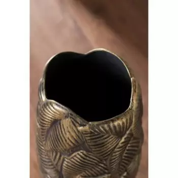 Ваза керамическая "Лист", напольная, золотистая, 66 см