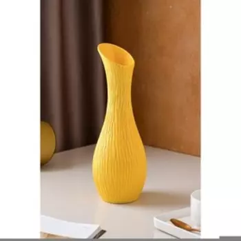 Ваза керамическая "Лиза", настольная, жёлтая, 32 см