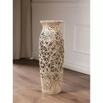 Ваза керамическая "Луиза", напольная, сквозная резка, под шамот, 67 см, микс