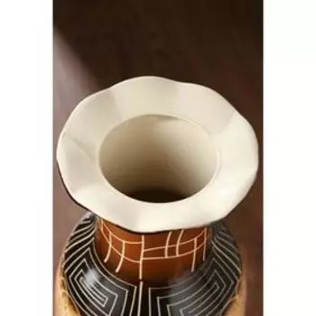 Ваза керамическая "Марта", напольная, абстракция, 66 см, авторская работа