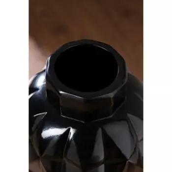 Ваза керамическая "Молли", напольная, глазурь, чёрная, 63 см