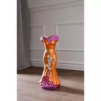 Ваза керамическая "Платье", напольная, цветы, 45 см, микс